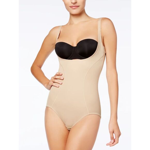 Maidenform Women's Firm Control Ultimate Instant Slimmer Open Bust Bodysuit 2X - Picture 1 of 4
